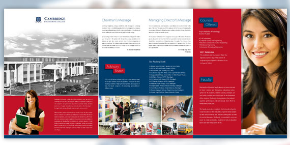 Cambridge Engineering College - Tri-fold Brochure Design (Page 2)