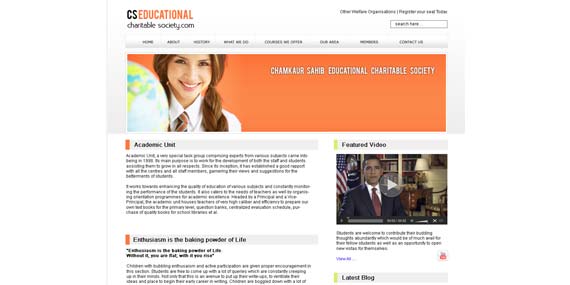 CS Educational Society - Web design