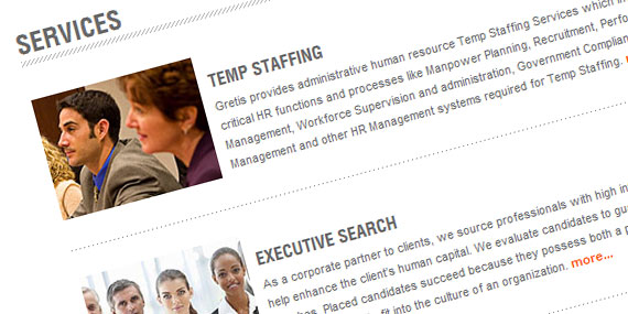 HR Outsourcing Website - Services Page
