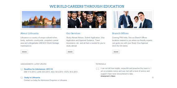 SARC Overseas Education consultants website